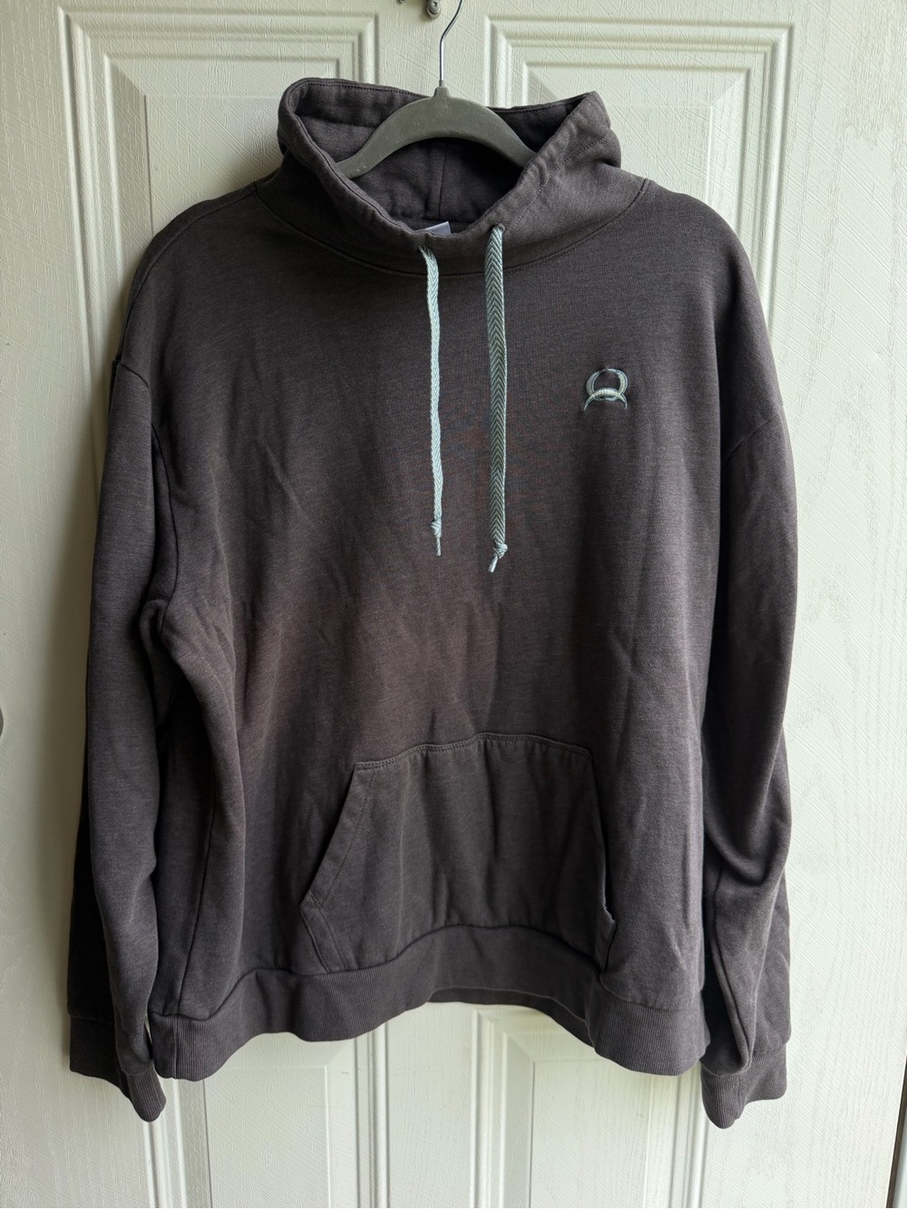 Cinch Men's Western Dark Charcoal Pullover Hoodie Embroidered Arm size XL